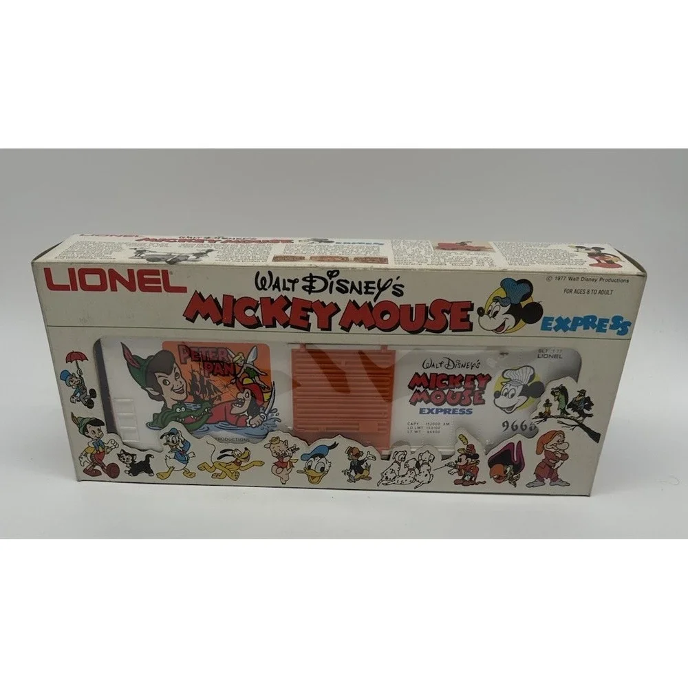 LIONEL 6-9665 DISNEY MICKEY MOUSE EXPRESS PETER PAN HI-CUBE BOX CAR O GAUGE